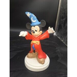 Vintage DISNEY Porcelain Mickey Mouse FANTASIA WIZARD 8" Figurine